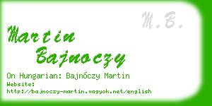 martin bajnoczy business card